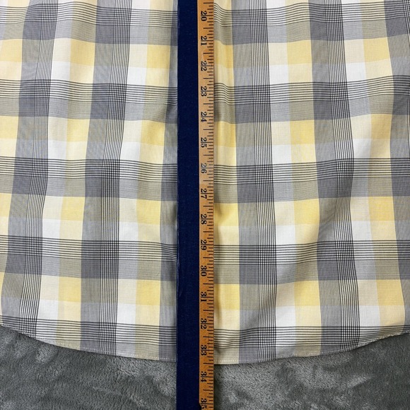 Jos A Bank Traveler's Collection Button Up Shirt Men's XL Long Sleeve Gray Plaid - Picture 16 of 16